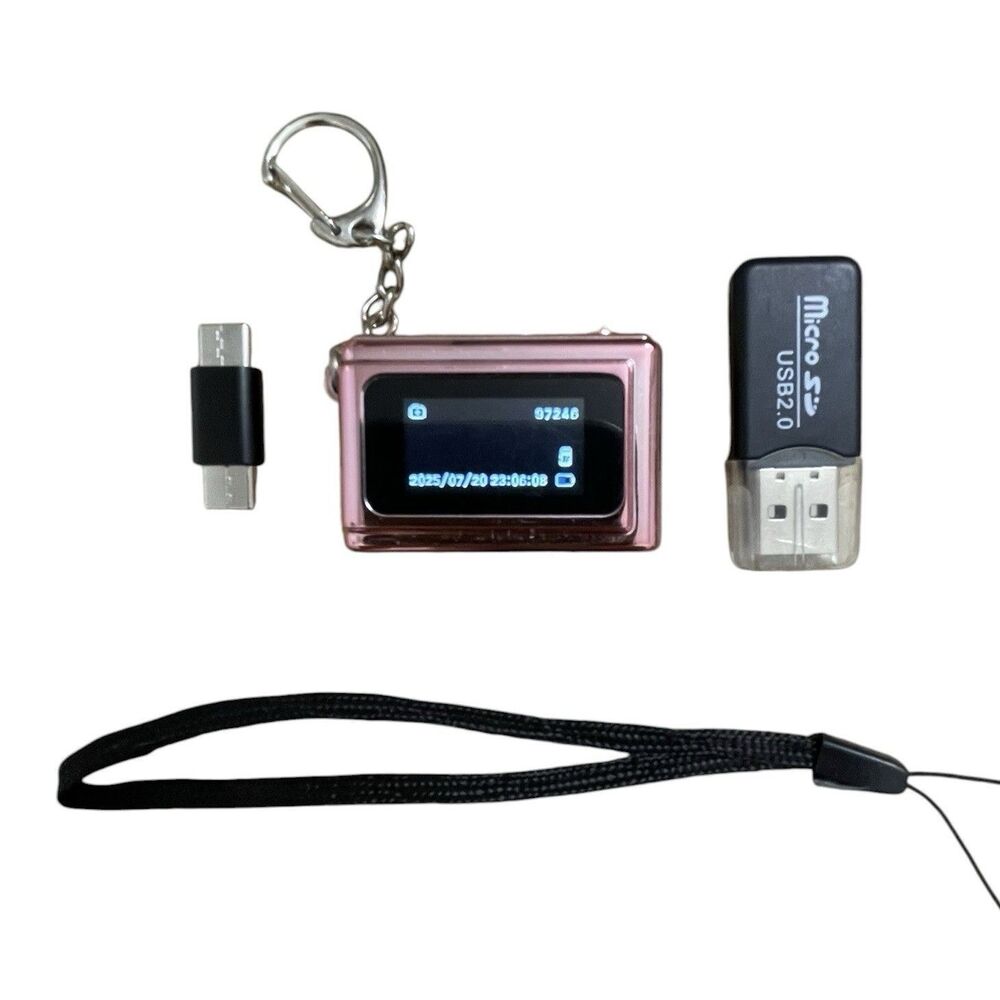 Mini Keychain Digital Camera, Y2K Pocket-Size Mini Camera, 2MP 1080P Rose Gold - Picture 2 of 6